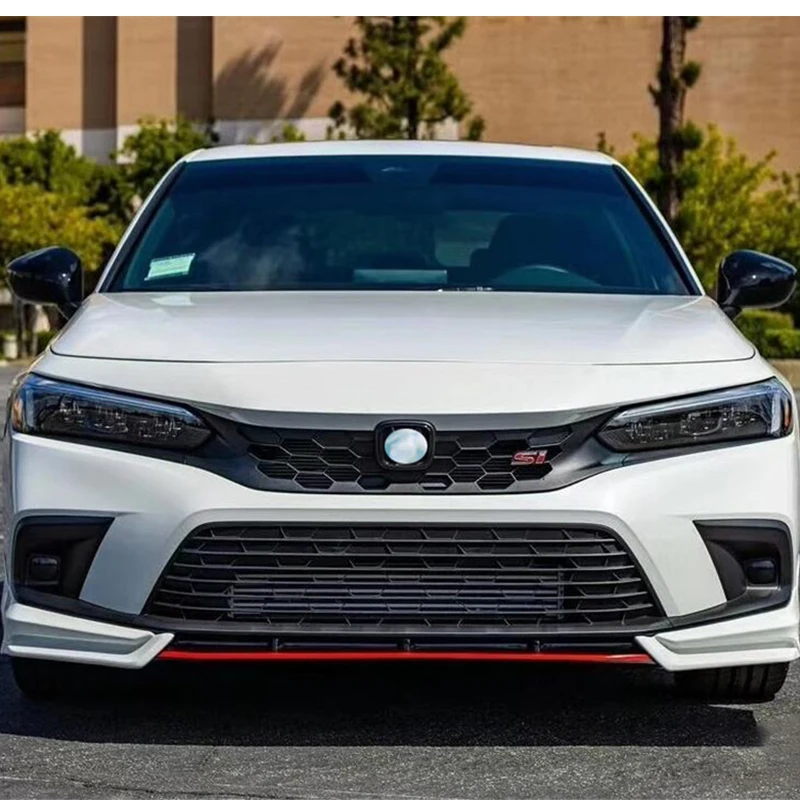 

For ABS Front Bumper SI Racing Grille NEW Honda CIVIC Hatchback Grills Splitter Accessories Body Kit 2022 2023 Year