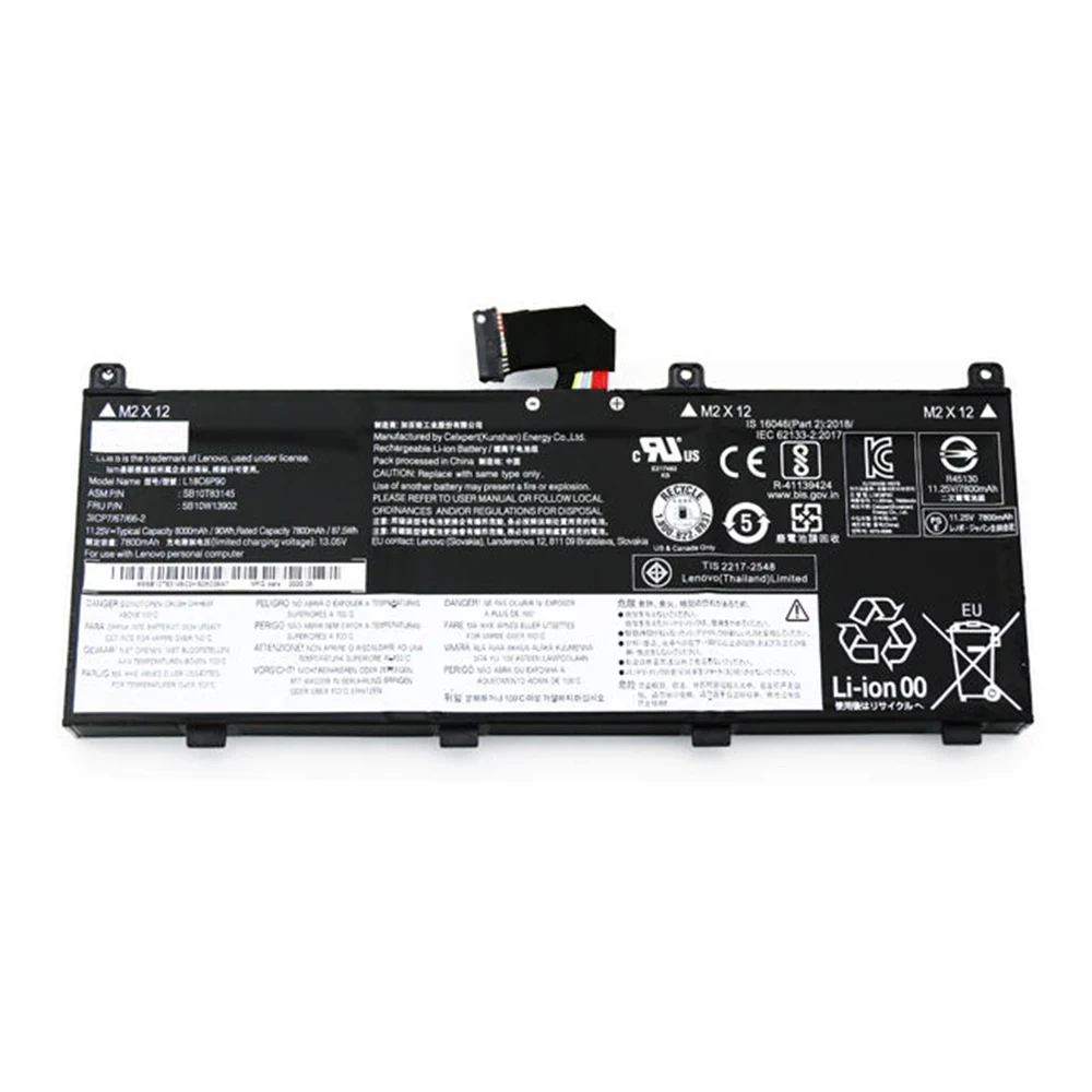 L18C6P90 Laptop Battery for Lenovo ThinkPad P53 L18M6P90 02DL028 02DL029 Series etc 11.25V 90Wh