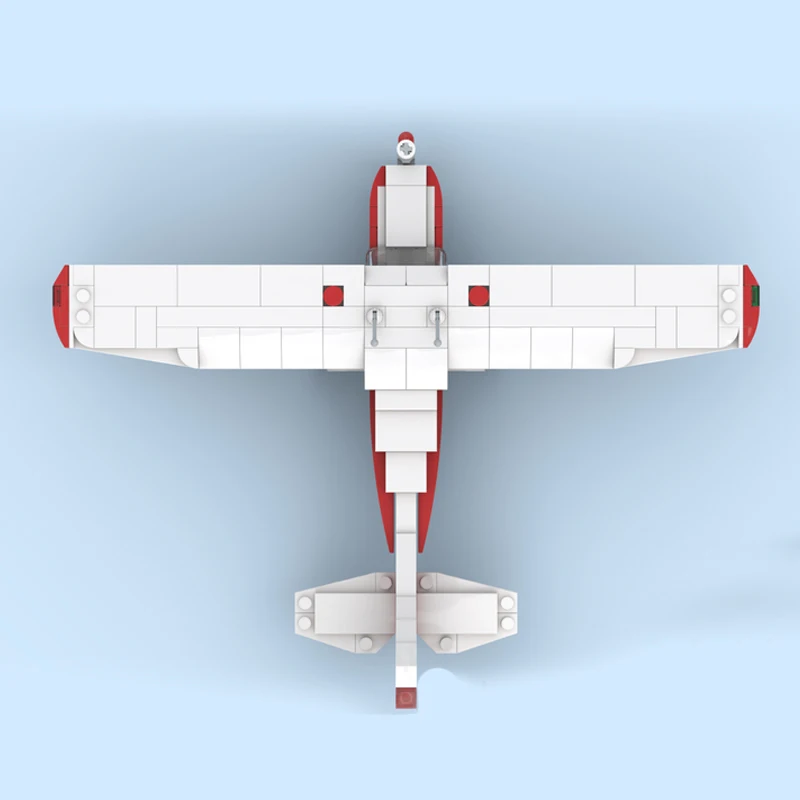 MOC-223351 عسكرية صغيرة سيسنا 175A Skylark بنة نموذج الطوب مجموعة الإبداعية عالية الجودة الجسيمات الصغيرة الهدايا 226 قطعة #6