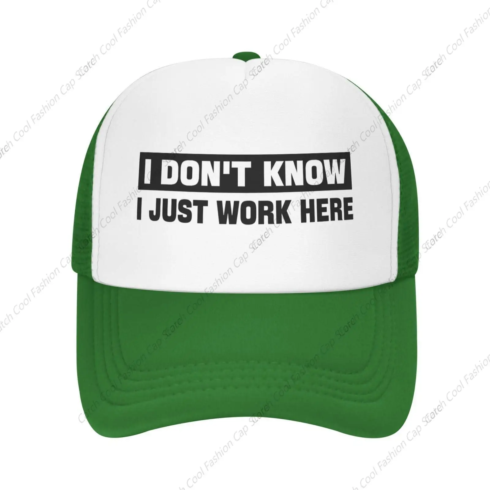 I Don't Know I Just Work Here Baseball Cap for Men Women Trucker Golf Dad Mesh Hat Sports Daily Travel Outdoor