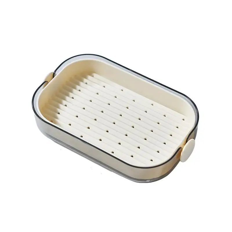 

Light Luxury Soap Box Large Double-Layer Draining Box Household Soap Box Bathroom Countertop Soap Rack Bathroom Storage Rack