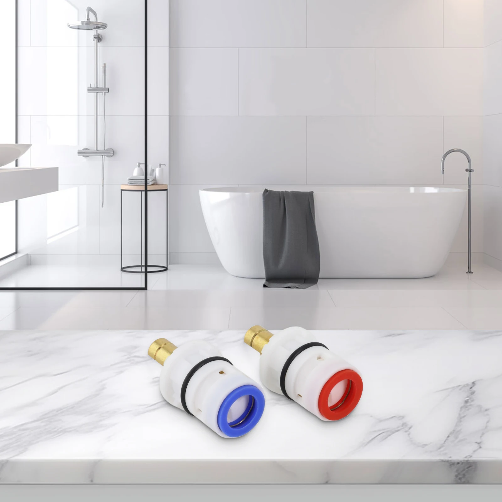 Complete Set of for stem Disc Cartridges Compatible with For Pfister Faucets Designed to Replace Model 9608020 and 48143149