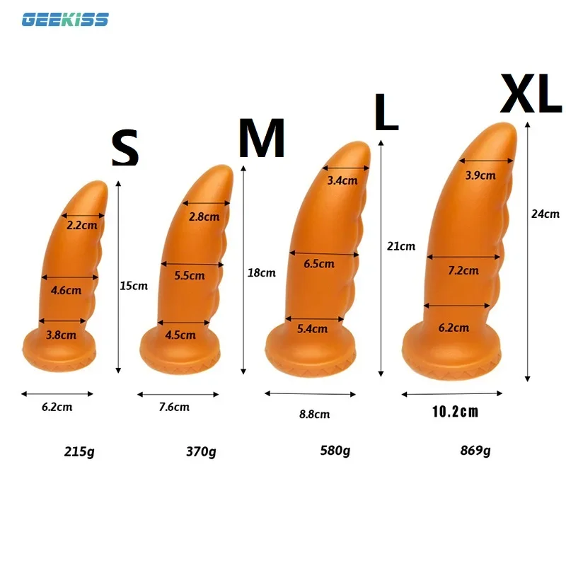 Liquid silicone oversized dildo Big Egg butt plug soft tongue penis anal dilator vagina masturbator stimulator sex toy