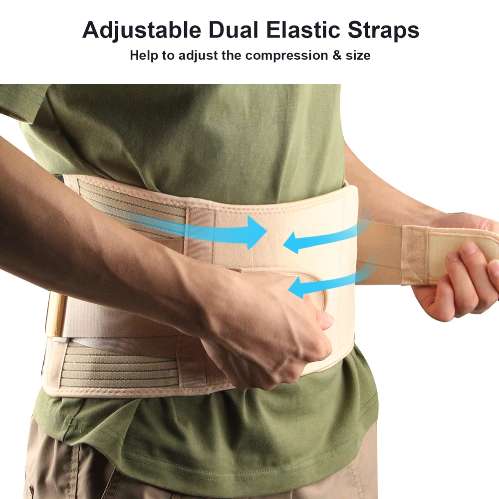 OZZOMM Breathable Back Support Belt for Men Women Adjustable Back Brace Working Fitness Exercise Lumbar Support Straps