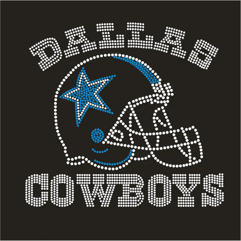 

Cowboys Thermal transfers Customize Rhinestones Garment Appliques Iron On Rhinestone Transfer Designs Apparel Accessories