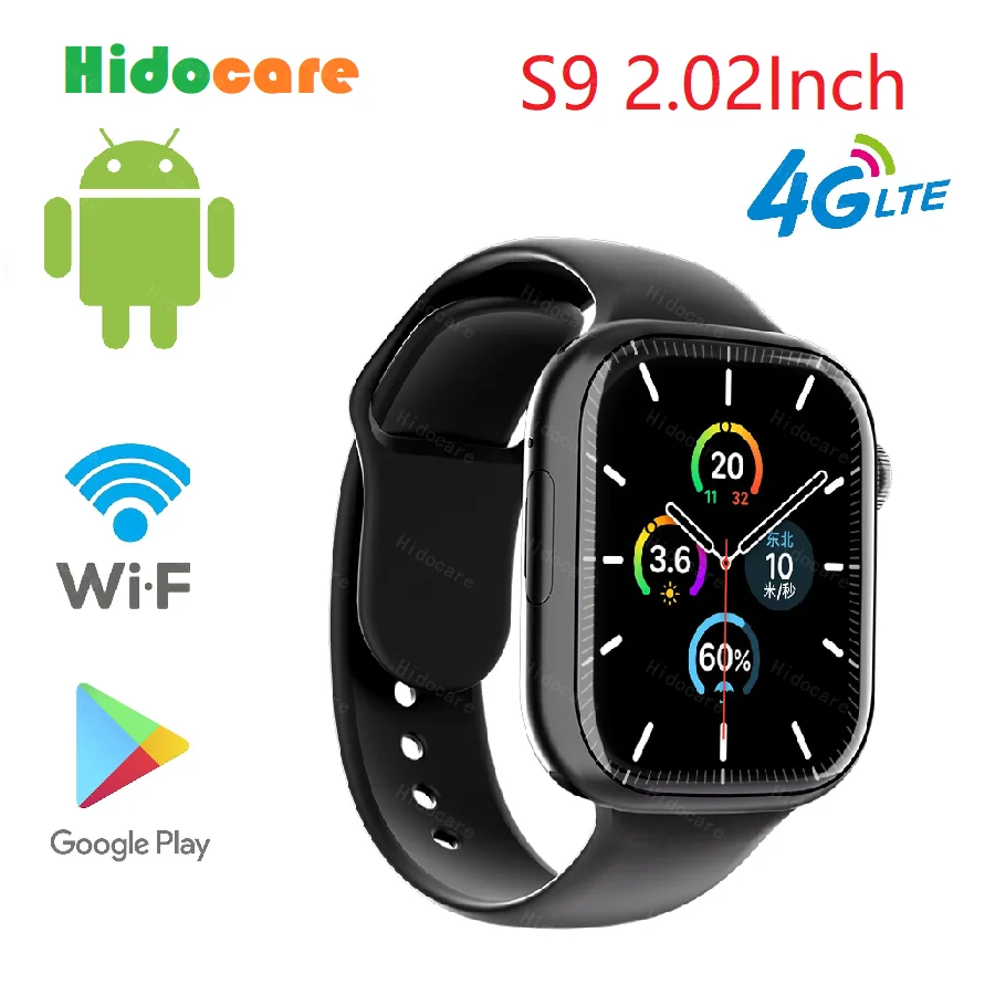 2 Inch Android Women\'s Watch With 4g Sim Card Digital Original Connected Waterproof  IP67 Wifi GPS 45mm Clock Men 2024 Choice