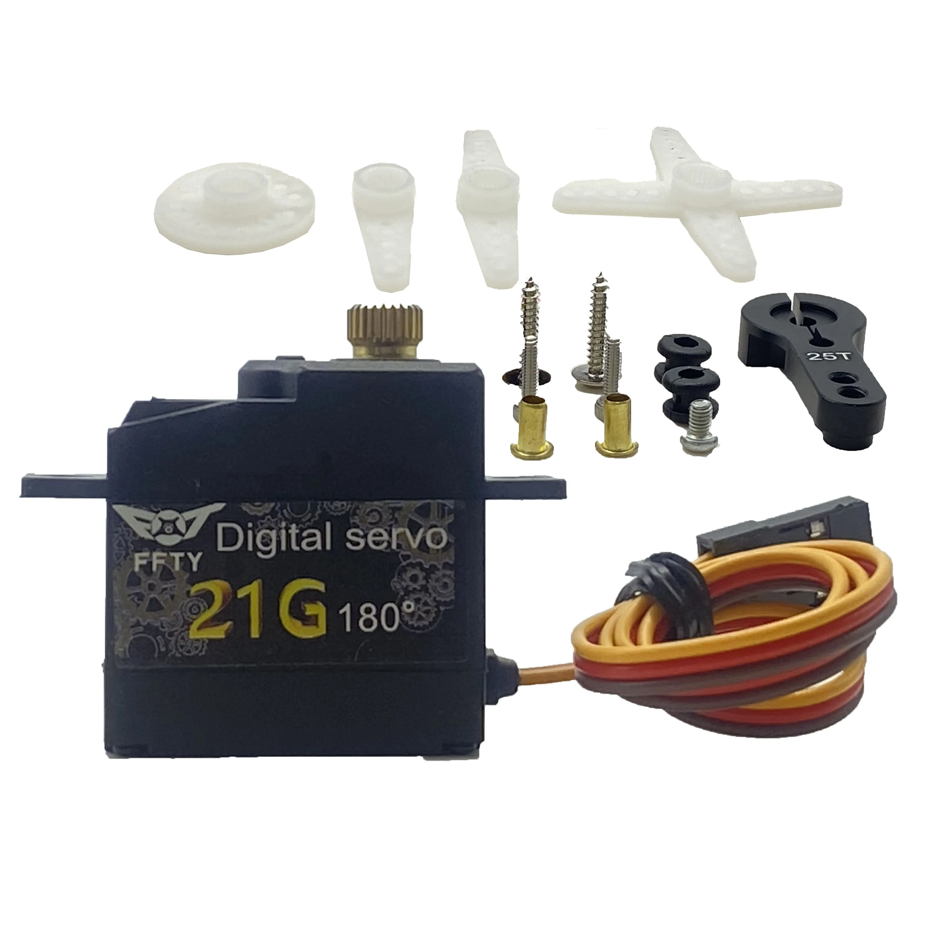 Serwo FFTY 21g, serwo z metalowymi przekładniami, serwo 4.2KG 17g do samochodów RC 1/16 1/18, 14001 C24 D12 MN99S MN86, samolotów RC, robotów