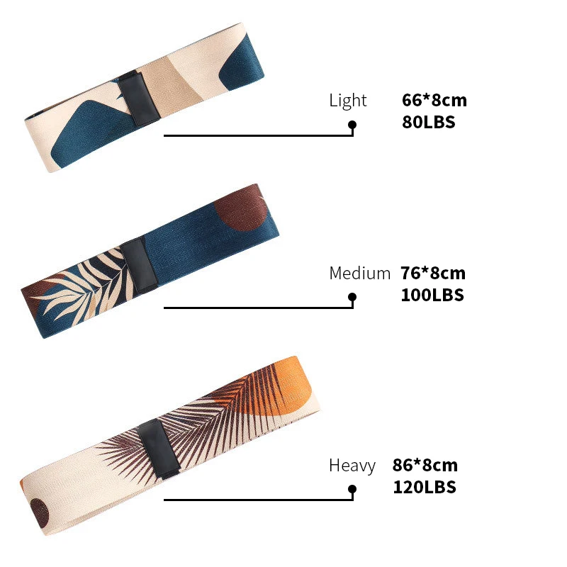 Fitness Hip Circle Resistance Band Set Knitted Maple Leaf Pattern for Women Glute Workout Gym Yoga