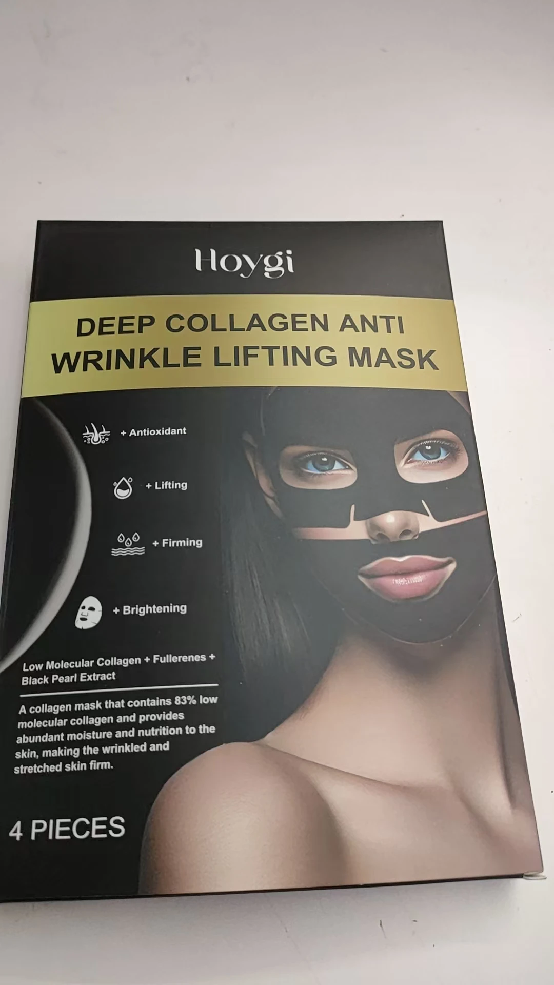 コラーゲン リフティング マスク - しわ防止フェイス トリートメント - 瞬時に引き締め、引き締める 1 枚のマスク