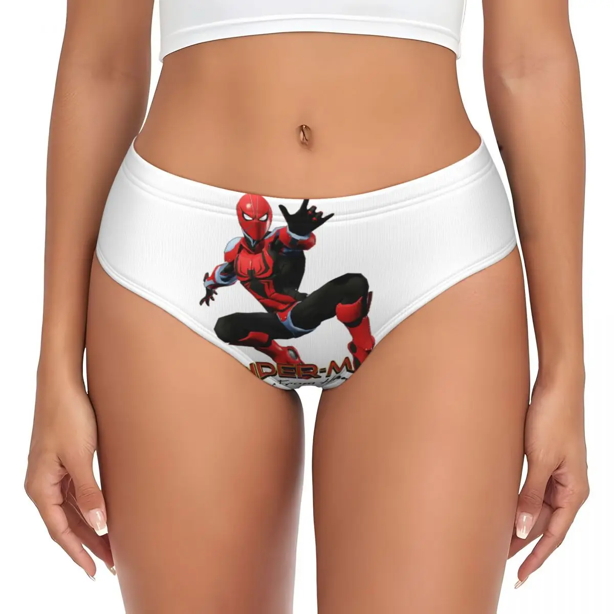 Benutzerdefinierte Damen Spider Man Cartoon Superheld kurze Höschen weibliche Komfort Unterwäsche Unterhose