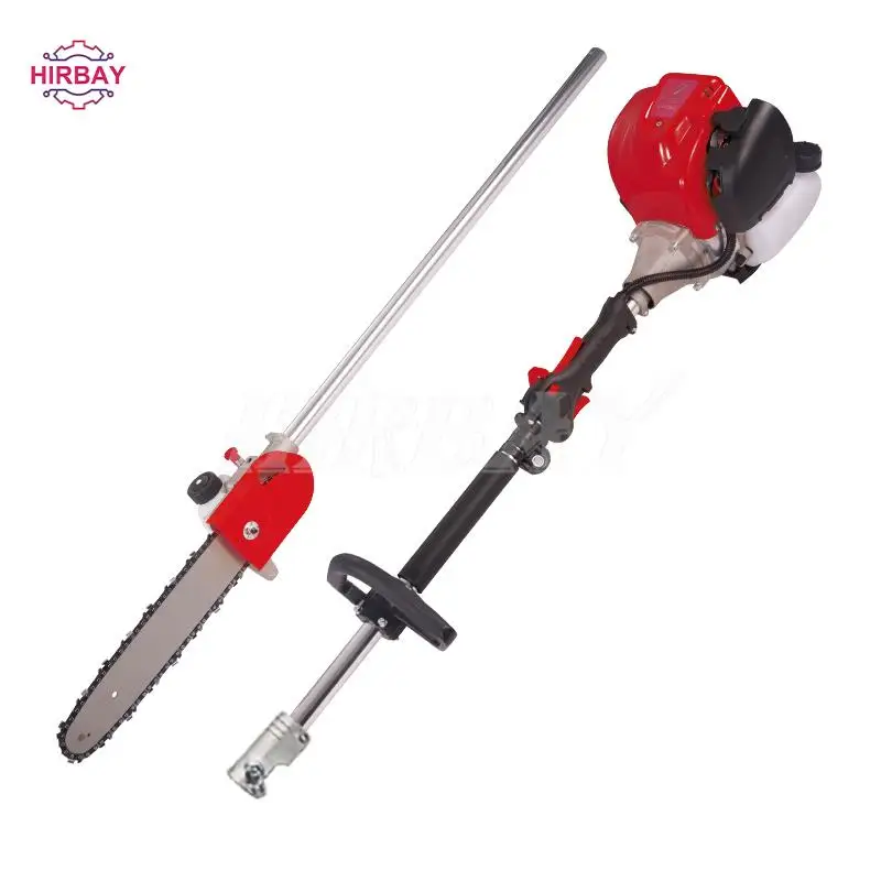 2 Stroke Multi Function Garden Tool Kit With Pole Chain Saw Pruner Hedge Trimmer And Fruit Picker Attachment For Professional