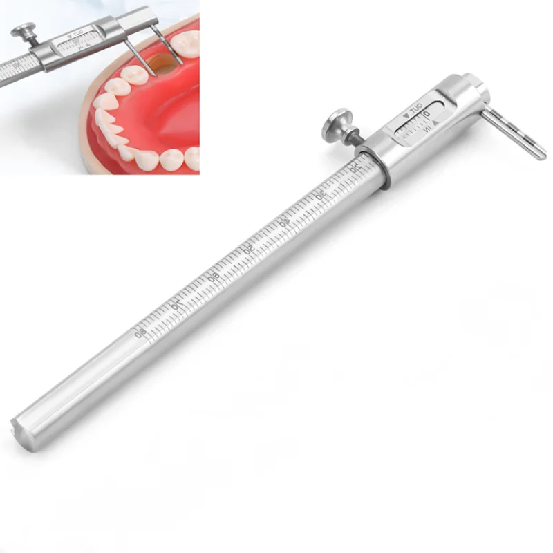 Dental Implant Slide Measuring Calipers Gauge Rule for Implant Depth Size Measurement Oral Surgical Instruments