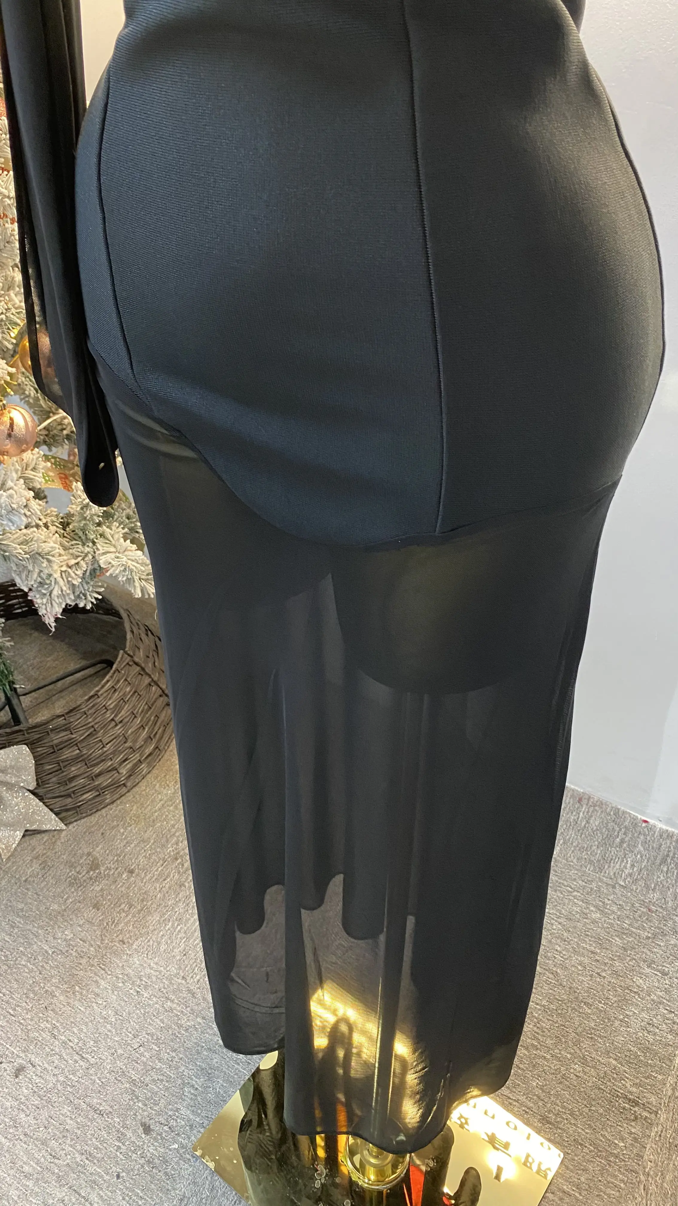 Sexy sleeveless strapless mesh women's party dress, elegant off-the-shoulder gown, evening dress, long maxi dress-GZXX145