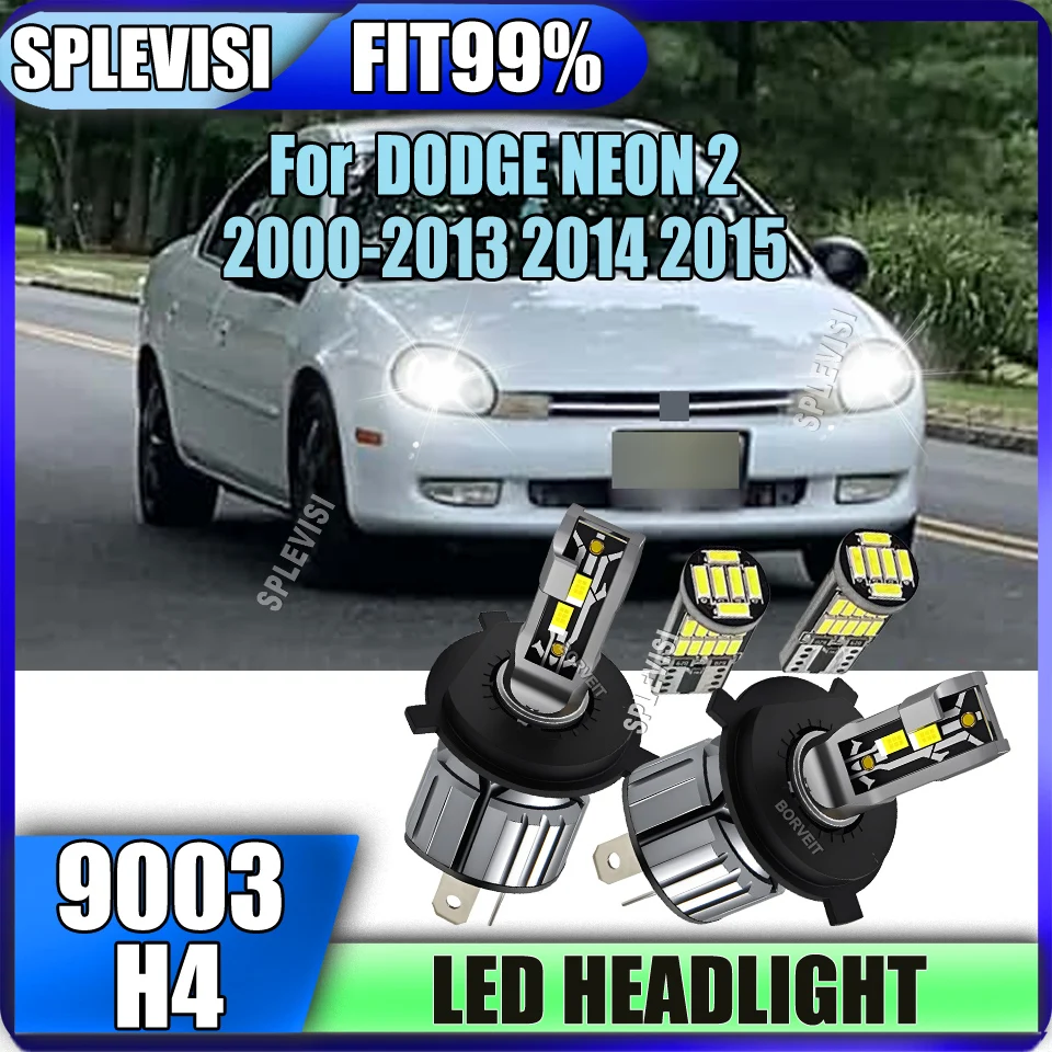 

High-Intensity Car Headlight Wireless CSP 6000K Bulbs For DODGE NEON 2 2000 2001 2002 2003 2004 2005 2006 2007 2008 2009-2015