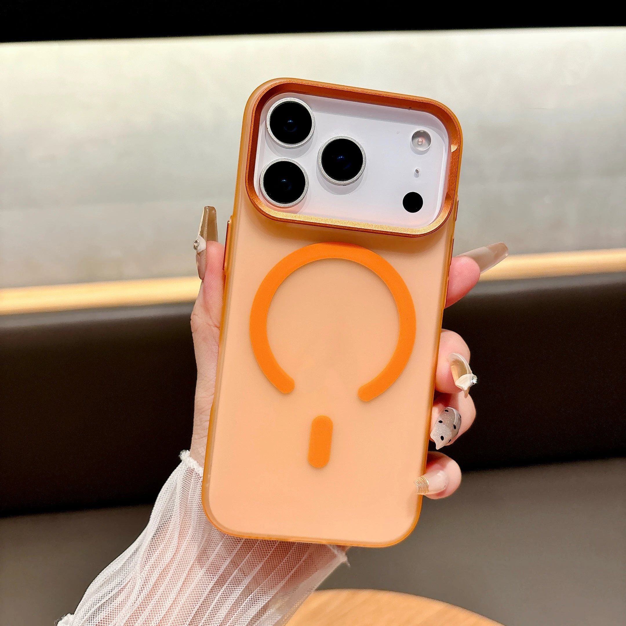 

Frosted Ice Mist Magnetic Case for Phone case 17 16 15 Pro Max, Silicone Shockproof Protective Cover with Skin-Feel