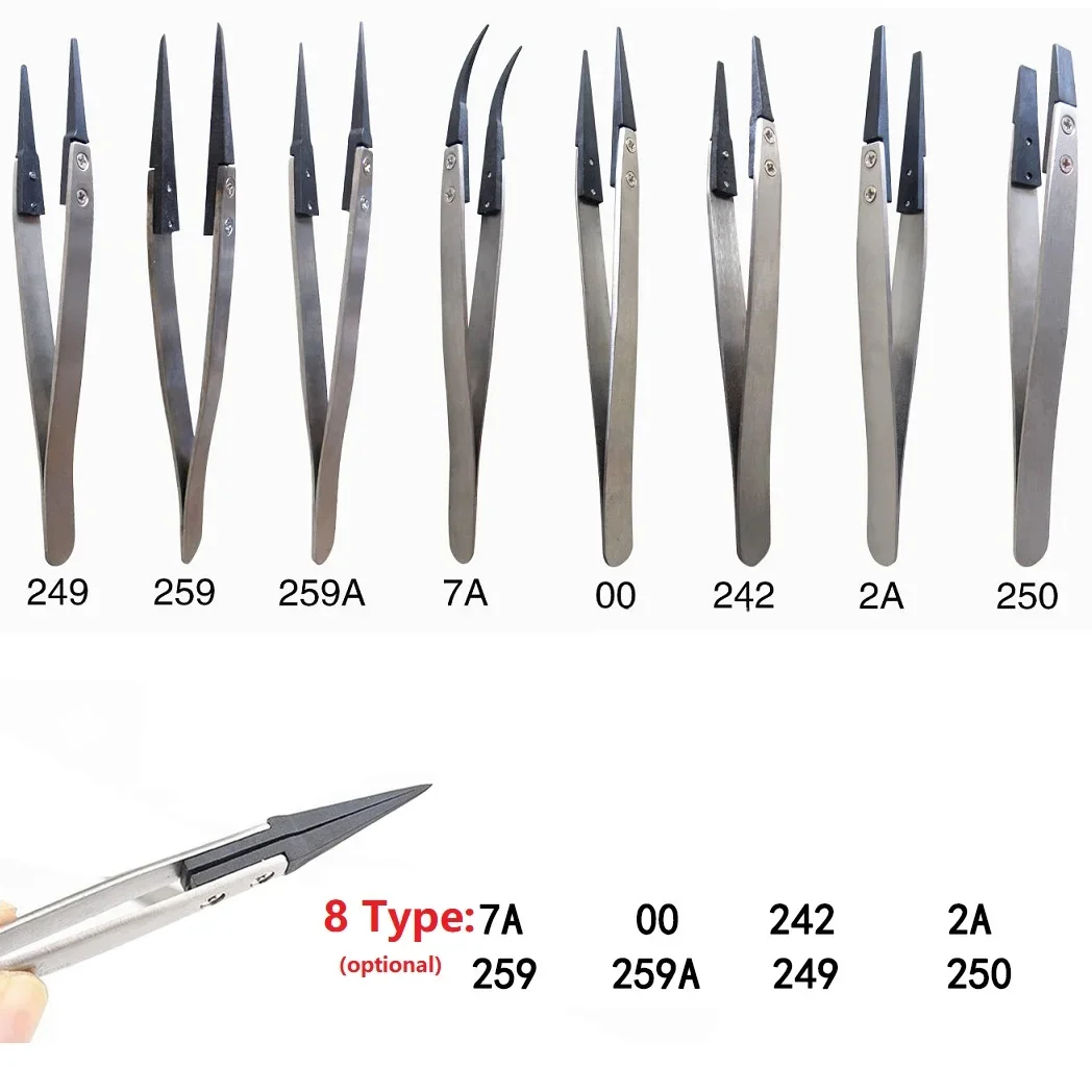 Repair Tools Tweezers Multifunction With Replaceable Tips 1pc Black And Silver Comfortable Hand Feeling Practical