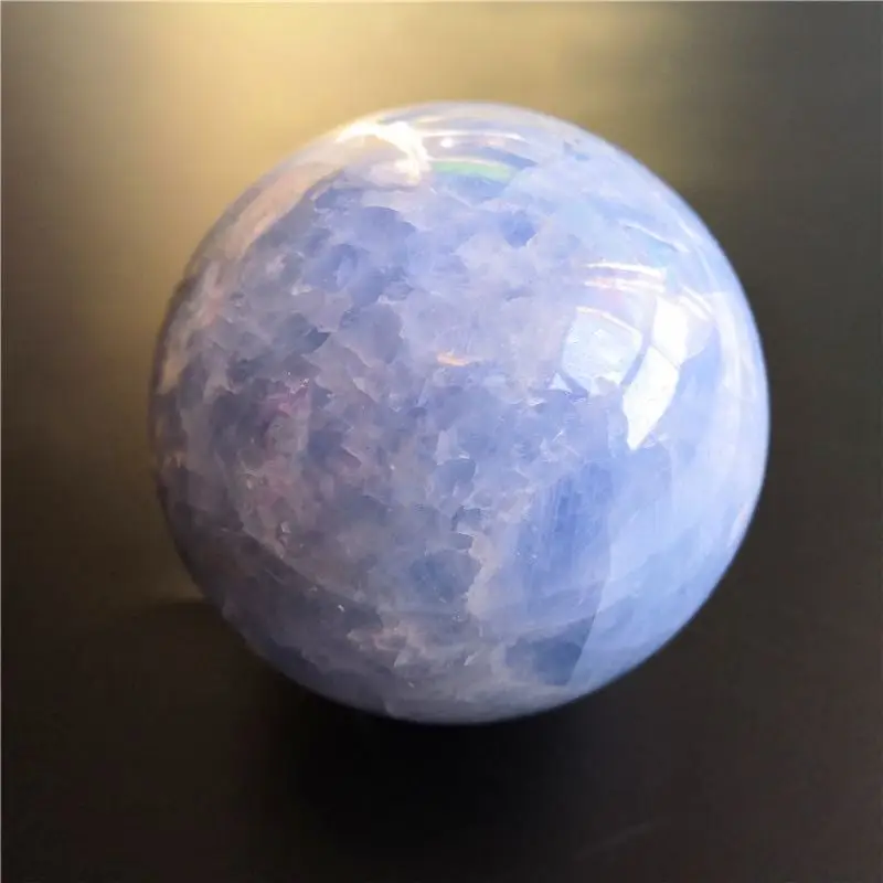 9cm Natural Aquamarine Crystal Sphere Beautiful Kyanite Quartz Stone Ball 5CM-9CM 1PC