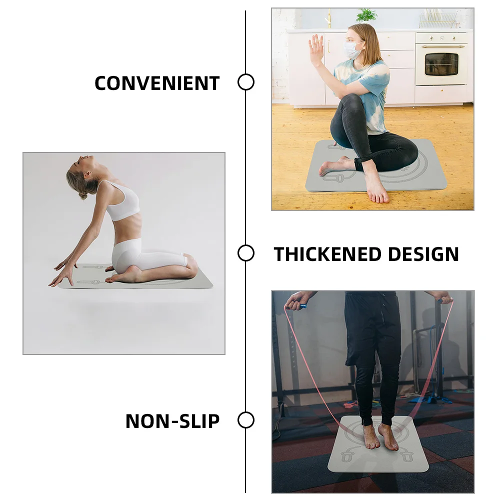 

Anti-slip Skipping Rope Mat Workout Pads for Floor Fitness Jump Home Gym Exercise Tpe Training Jumping Woman