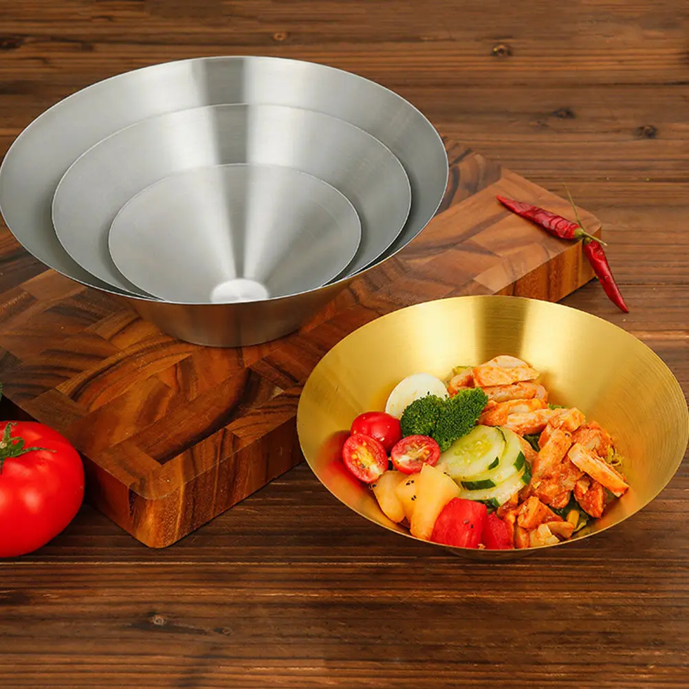 Tazón de Acero Inoxidable para Ramen, Tazón Ligero para Almacenar Alimentos, Tazón para Servir Arroz, Ensalada, Sopa, Recipiente para Sopa de Cocina