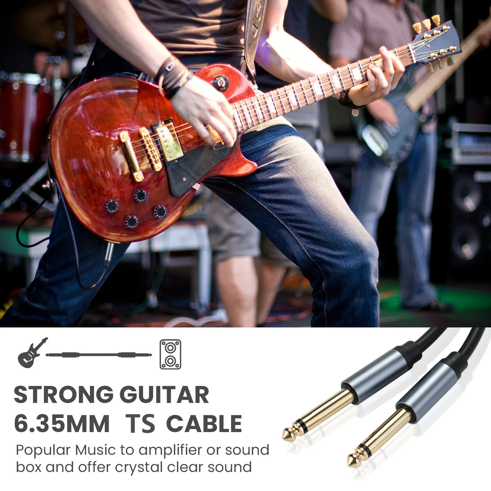 6.35 جيتار كهربائي بورتجنجوكان كوتات سامبغان كابل 6.5 ملم كابل الصوت كابل ميكروفون البطريق