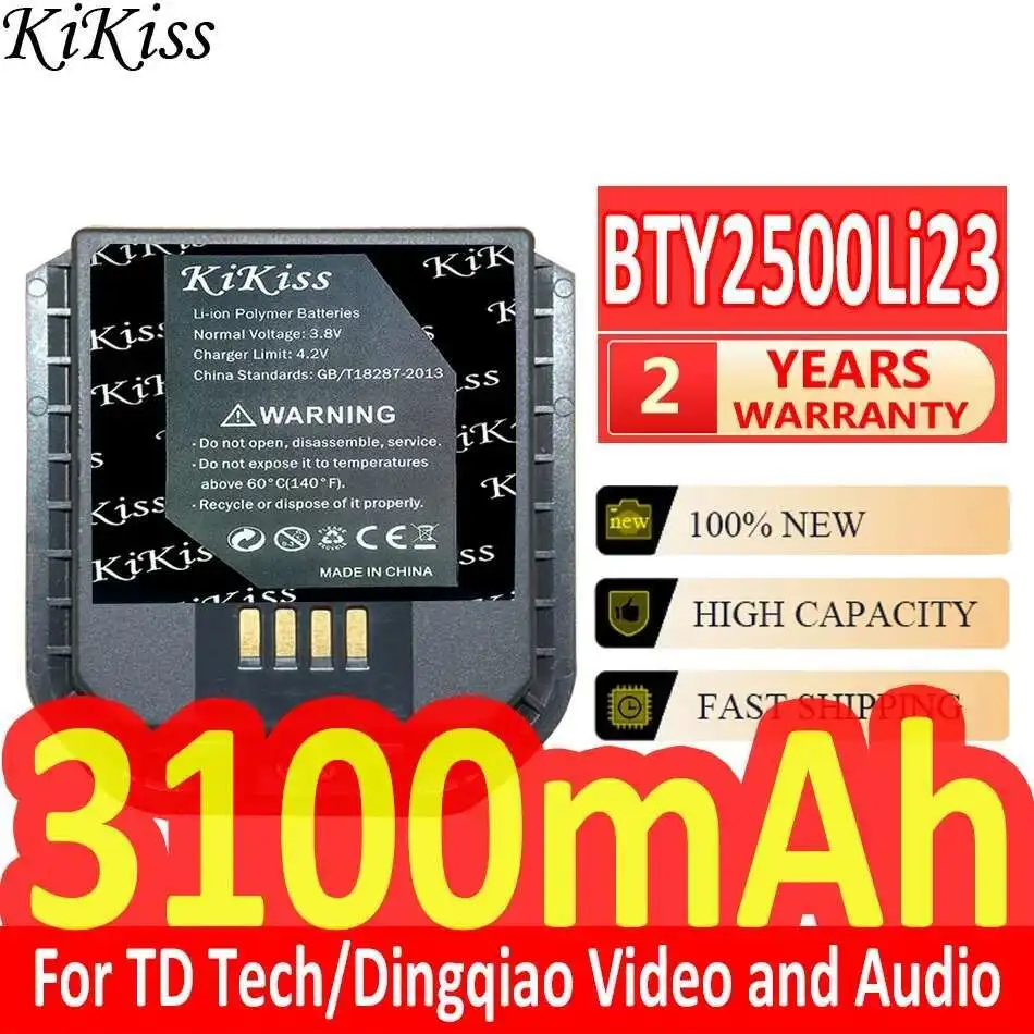 

Bty2500li23 Body Camera Battery Reliable Replacement For TD Tech Dingqiao Video And Audio Law Enforcement Recorder 3100Mah