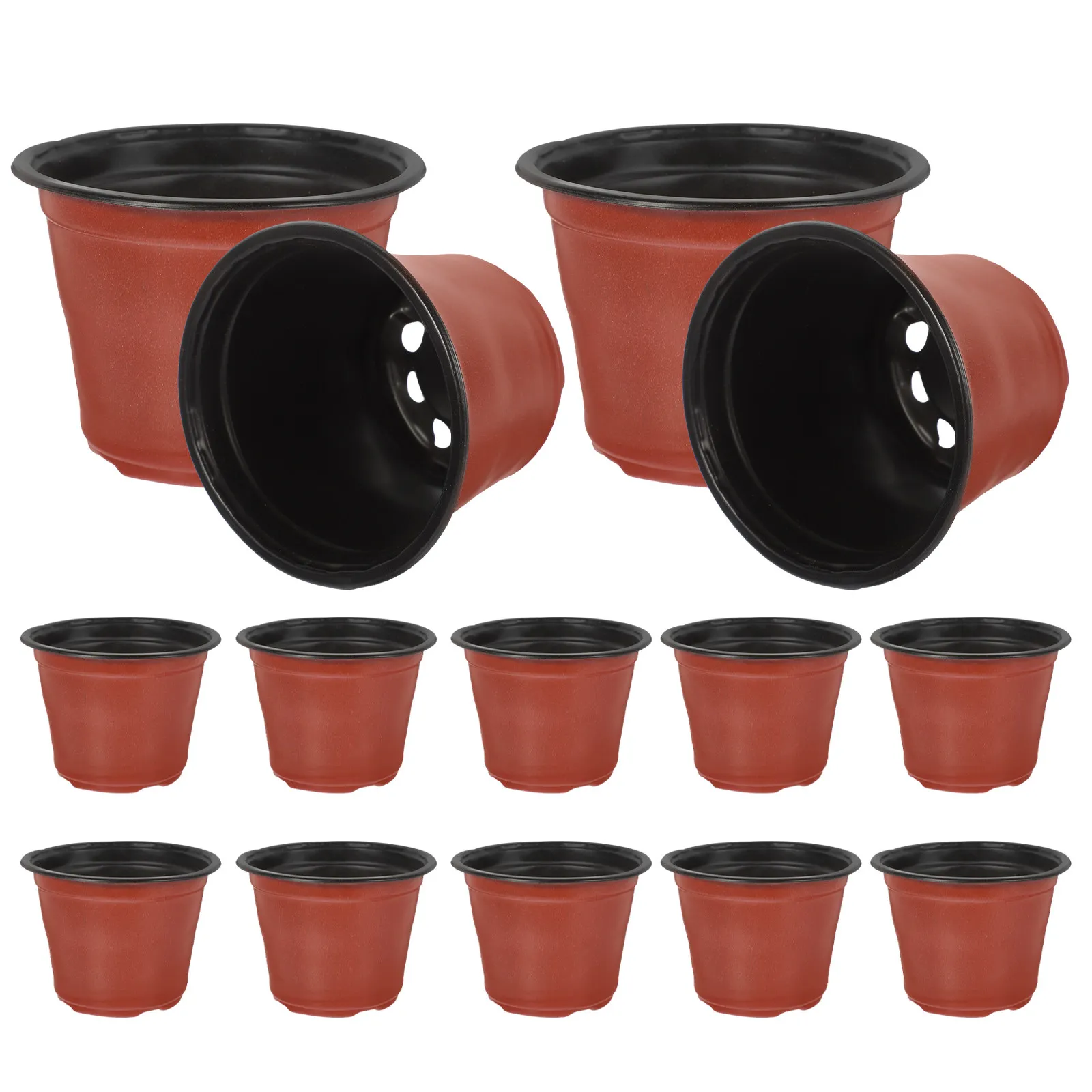 20Pcs Plastic Flower Pots Soft Plastic Simple Lightweight Plant Nursery Pots Garden Balcony Decorative