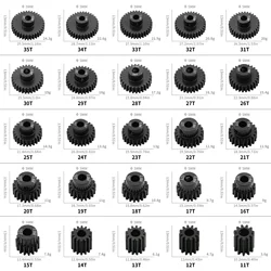 5pcs 0.8M 32P 3.175 5mm 11T 13T 15T 17T 18T 20T 24T 28T 30T 35T Hardened Steel Pinion Gear Motor Gear For 1/8 1/10 RC Model Car