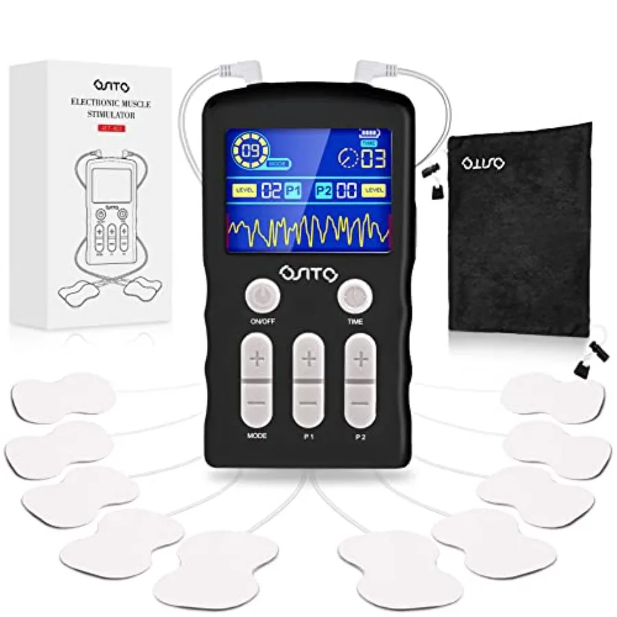 

TENS Unit Machine FSA or HSA Eligible Dual Channel EMS Muscle Stimulator with 25 Modes 50 Intensities for Full Body Massage The