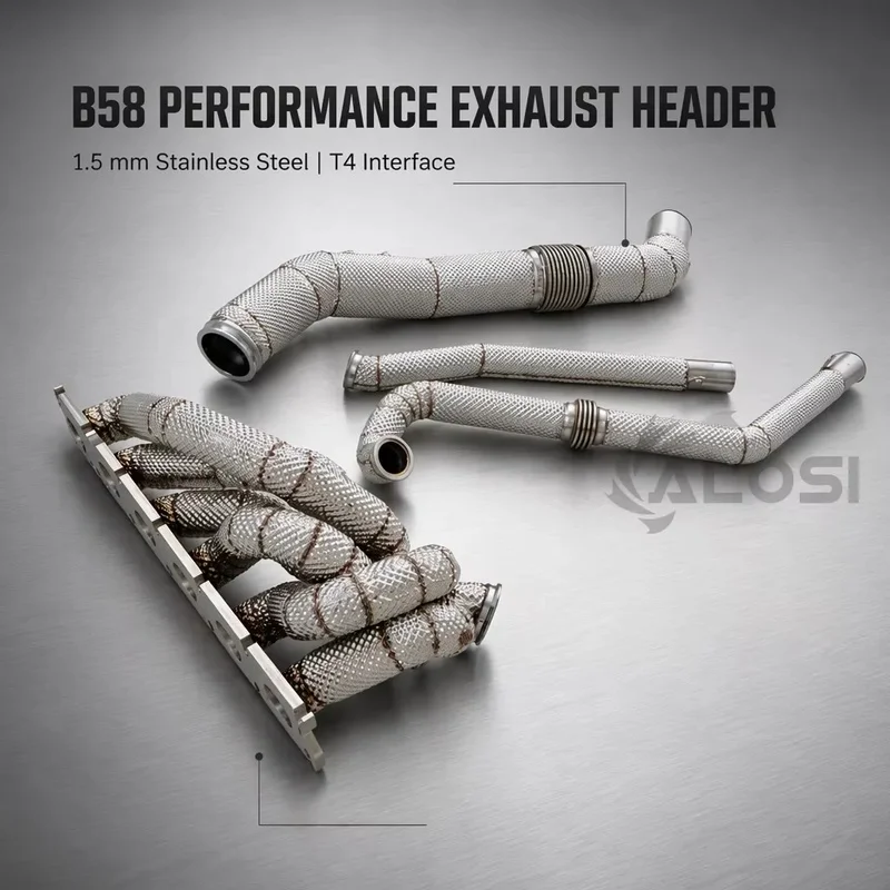 Customized Performance Exhaust Header Specifically Designed for Toyota Supra Z4 Gen2 B58 T4 Interface Turbocharger Manifold