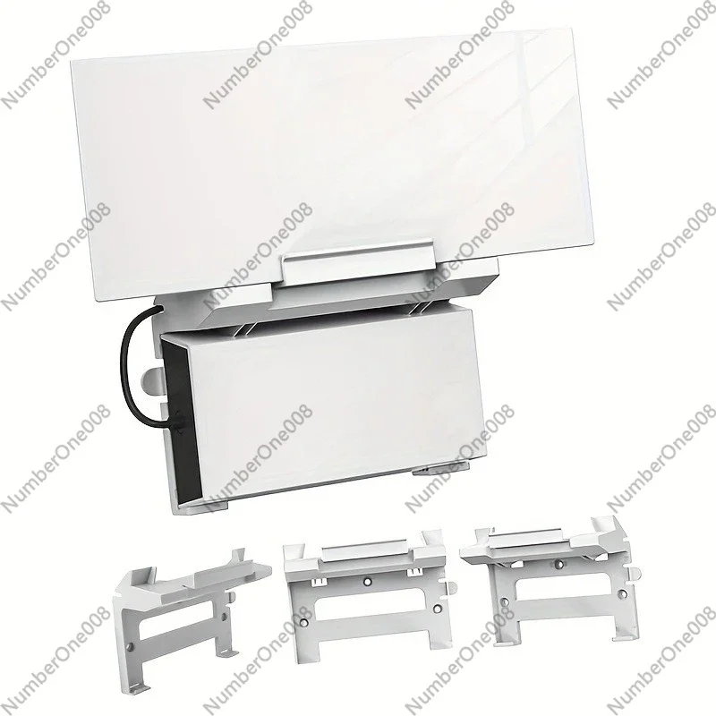 Wall Mount for Router and Power Supply, Sturdy Router Stand with Cable Management, Space-Saving Bracket Organizer