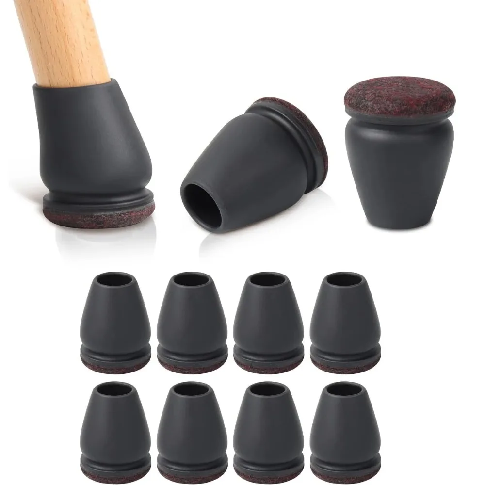 8pcs Chair Leg Floor Protectors Foot Cover Diagonal with Thick Wrap Felt Pads Silicone Furniture Table Feet  Protect Floors