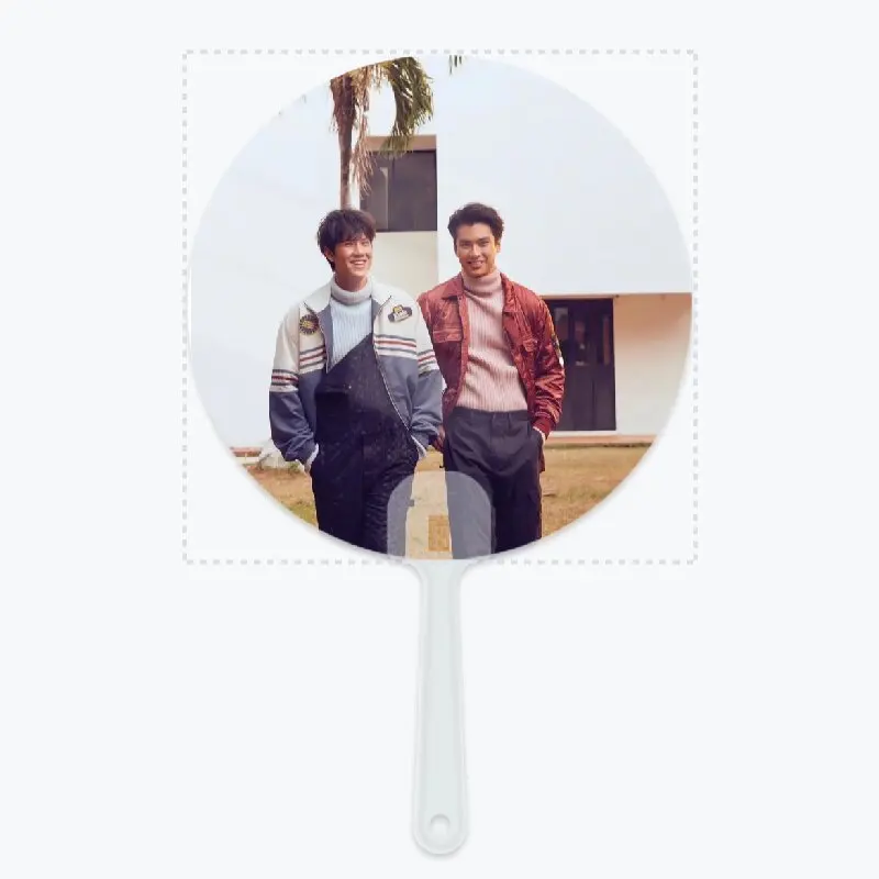 Ohmnanon Magazine Cover HD Poster Thai TV Bad Buddy The Series Drama Stills Photo Picture18*18cm Plastic Round Fans Can Custom