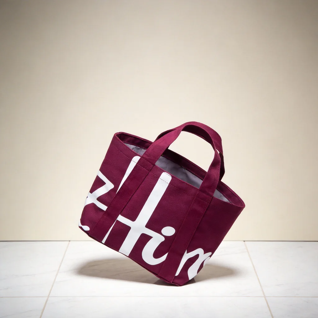 

Zhiroads Eco-Friendly British Luxury Tote Bag Soya Ink Printed Recycled Cotton High-Gram Weight Cotton Shopper Bucket Handbag