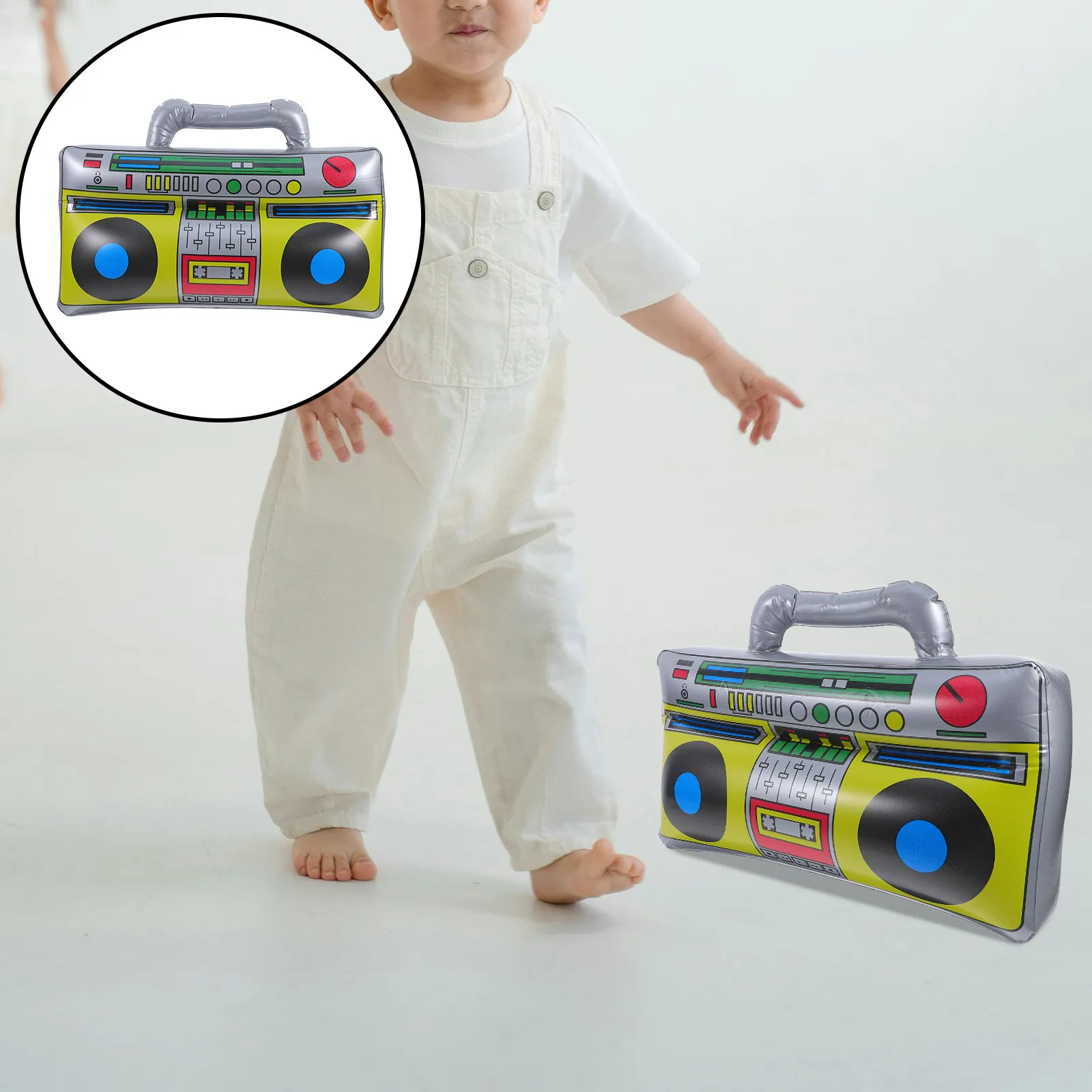 

Набор из 2 надувных радиоаппаратов для пляжной вечеринки в стиле 80-х, реквизит для мероприятий, декорации, игрушки для детей и взрослых, надувные игрушки для развлечений