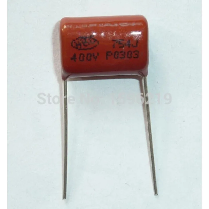 100pcs CBB capacitor 754 400V 754J 0.75uF 750nF P15 CL21 Metallized Polypropylene Film Capacitor