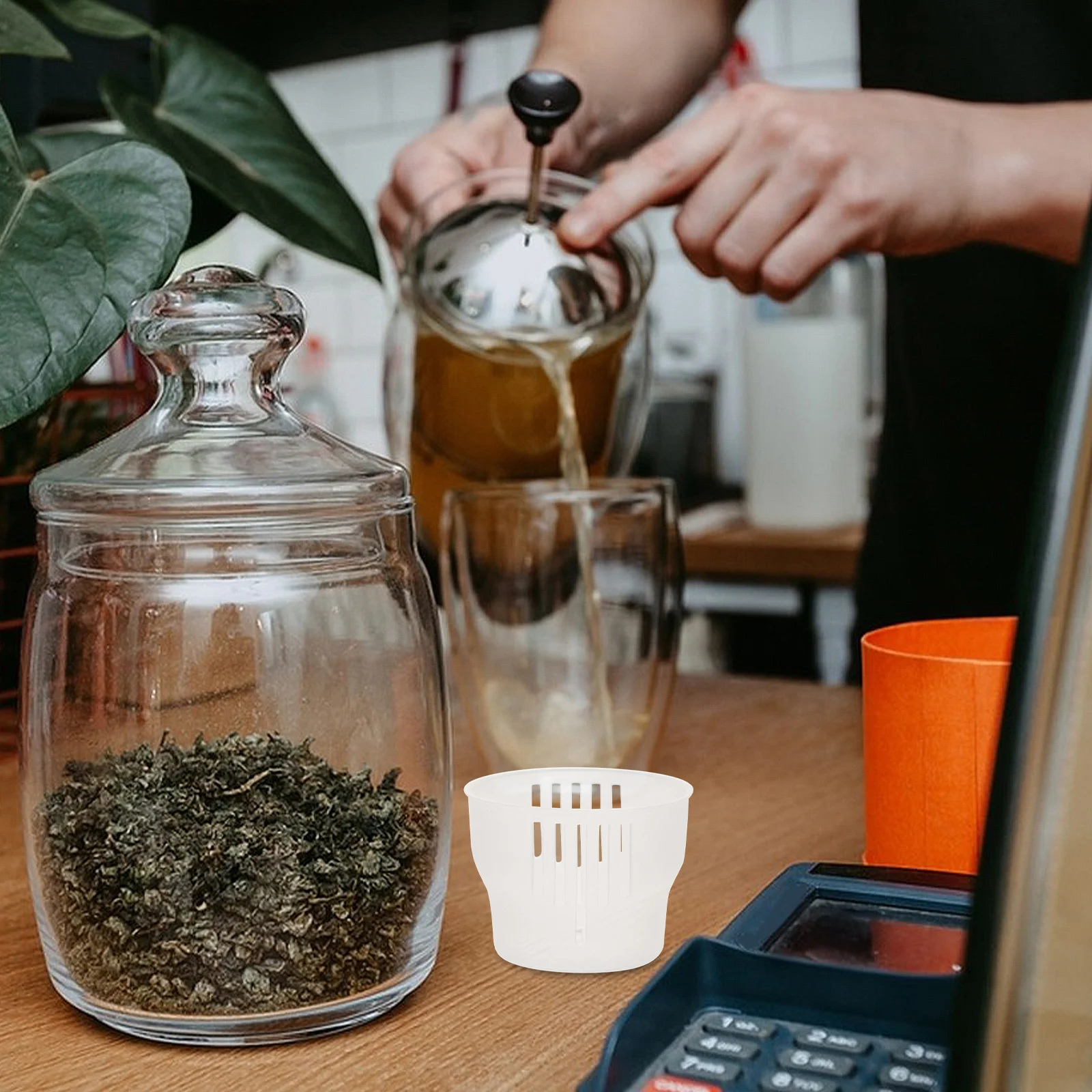 

10Pcs Tea Bottle Filter Plastic Mesh Strainer Replacement Insert for Water Bottles Milk Tea Cups Coffee Drink Infuser