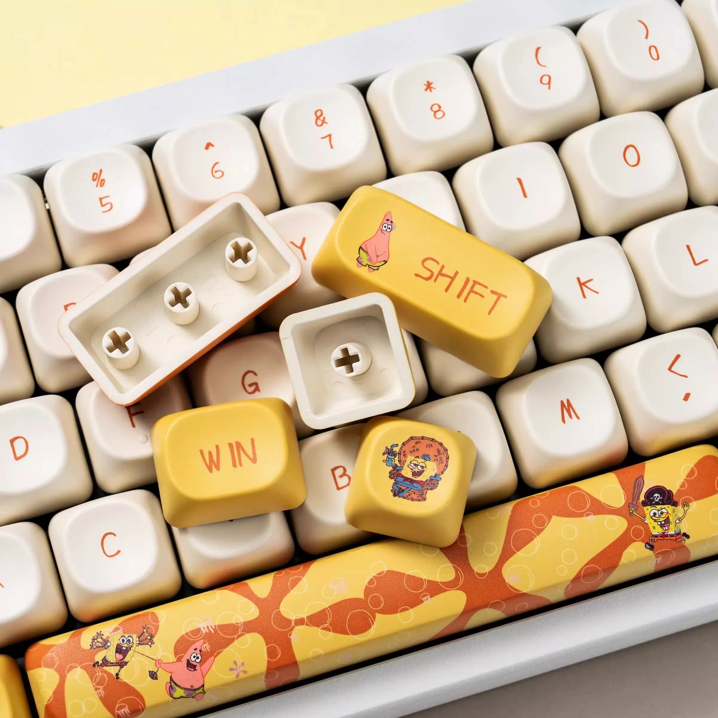 Payson-Capuchons de touches de clavier SBSP, PBT Dye Subbed, Anime Cartoon Cute Keycap, MX Switch, Clavier mécanique, Profil MOA, 117 prédire par ensemble