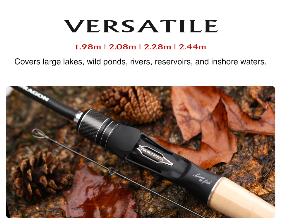 TSURINOYA Long Casting Model Shore Fishing Rod DRAGON 2.28m 2.44m ML M Fast Action FUJI Guide Spinning Rod For Seabass Saltwater