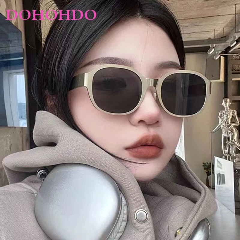 

Sunglasses Advanced Metal Sunglasses Fashion Oval Glasses Brand Designer Vintage Sun Glasses High Quantity Oculos De Sol UV400