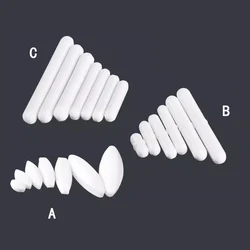 Mezclador de PTFE práctico resistente a la corrosión, Lisa barra giratoria, agitador biológico, varilla de barra de agitación, investigación magnética química, 5 unidades por lote