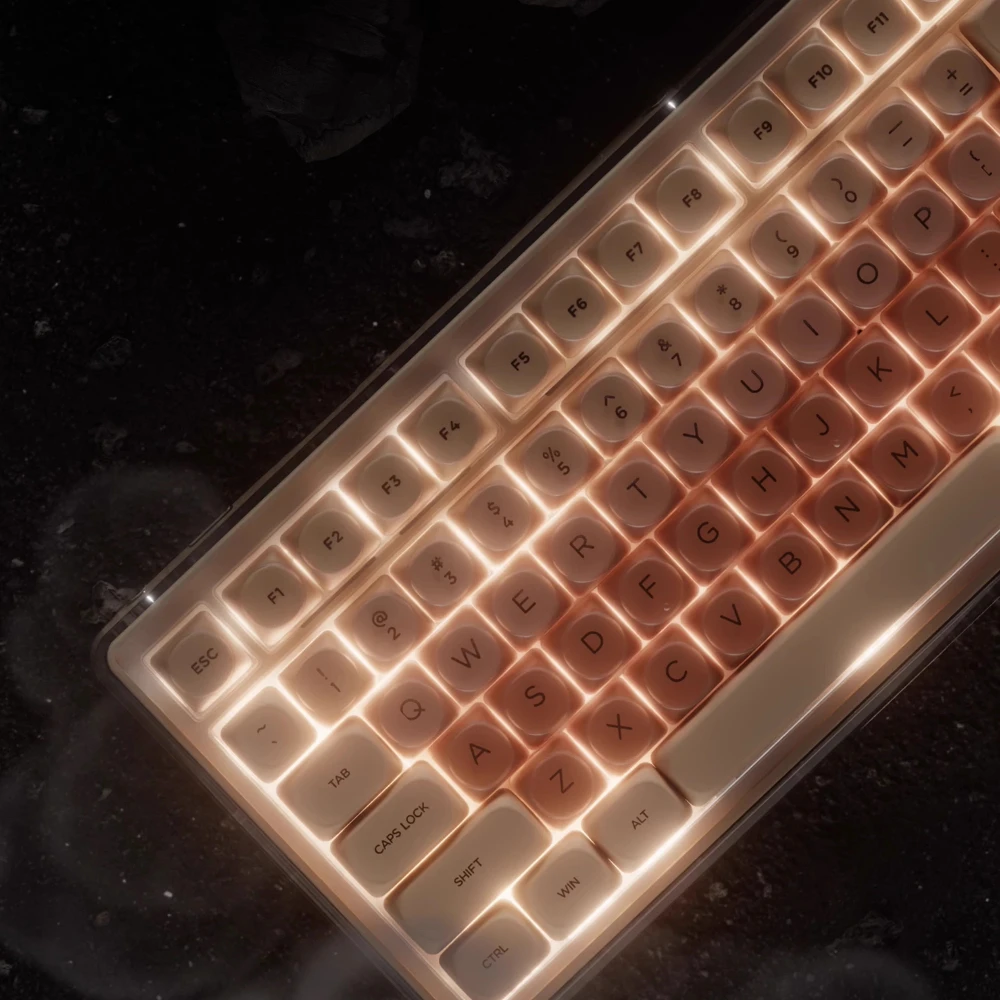 لوحة مفاتيح بلوتوث للمسافر السابق، ملحقات ألعاب RGB لاسلكية، لوحة مفاتيح بلوتوث، لوحة مفاتيح ميكانيكية لاسلكية V99Pro بلونين