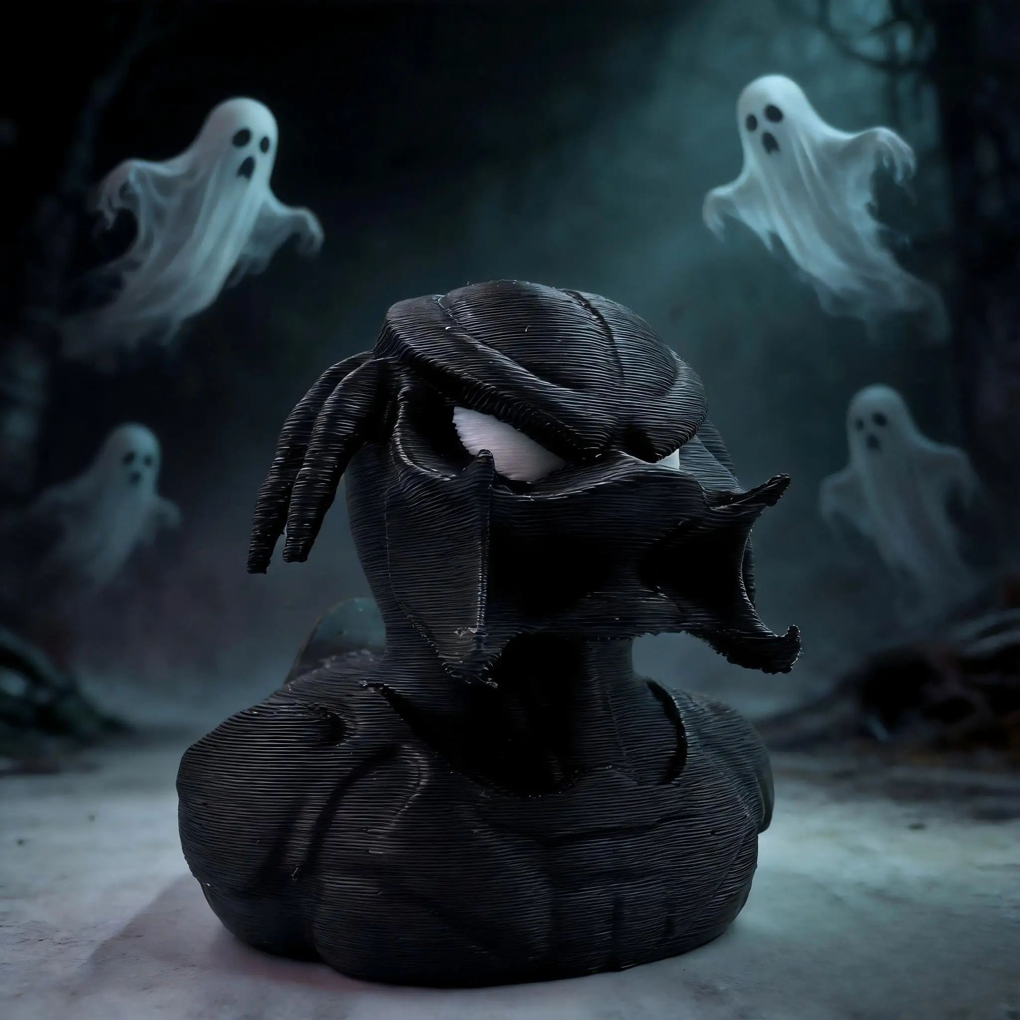 1 Stück Alien-Entenfigur im dunklen Stil, geeignet für künstlerische Desktop-Dekoration und elegante Arbeitszimmerdekoration