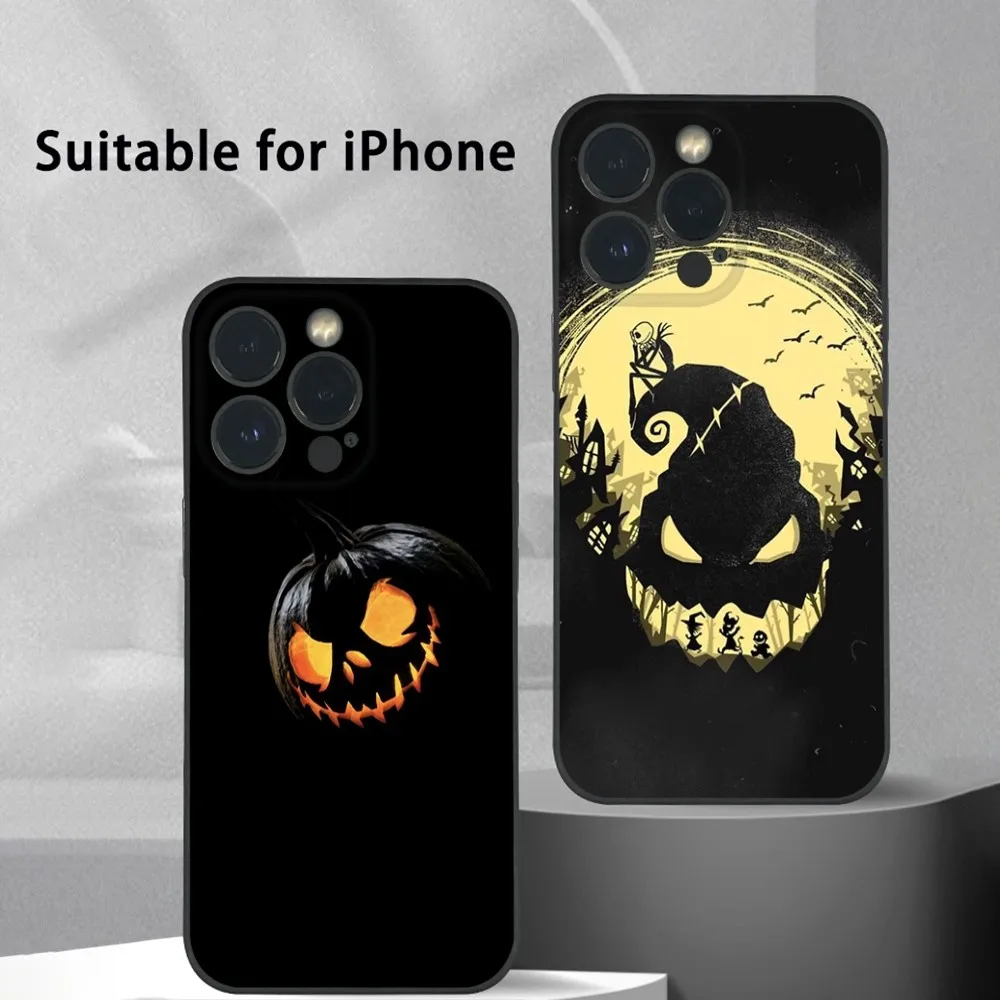 The Nightmare Before Christmas Phone Case For iPhone 15 14 13 12 11 Pro Xs Max Mini XR X 7 8 Plus Black Frosted Soft Shell Funda