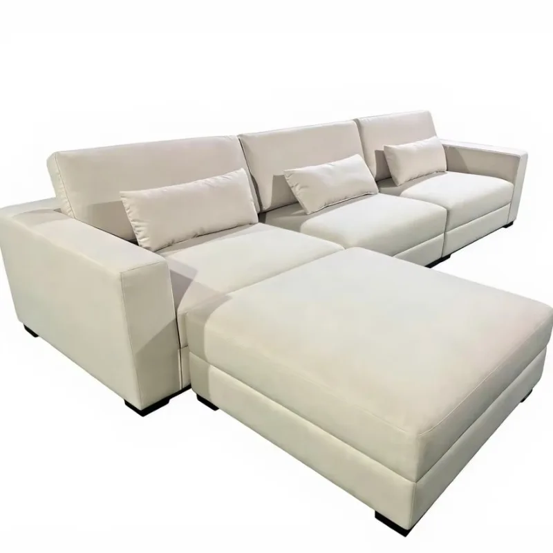 【Best-selling】Modular L-Shaped Sectional Sofa With Ottoman, Fabric Modular Couch For Living Room