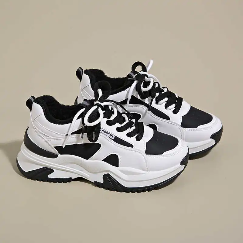 High Platform Thick Sole Deporte High Platform Shoes Woman Women's High Heel Boots Sneakers Sport Training Shouse