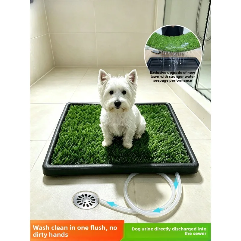 Flush dog toilet, straight drain dog potty, pet toilet