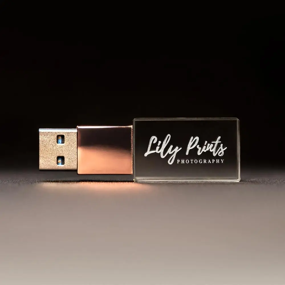 رسوم شعار مجانية! عصا ذاكرة أنيقة من الذهب الوردي ، كريستال وردي ساخن ، USB ، محرك القلم ، الشحن خلال 24 ساعة ، جديد