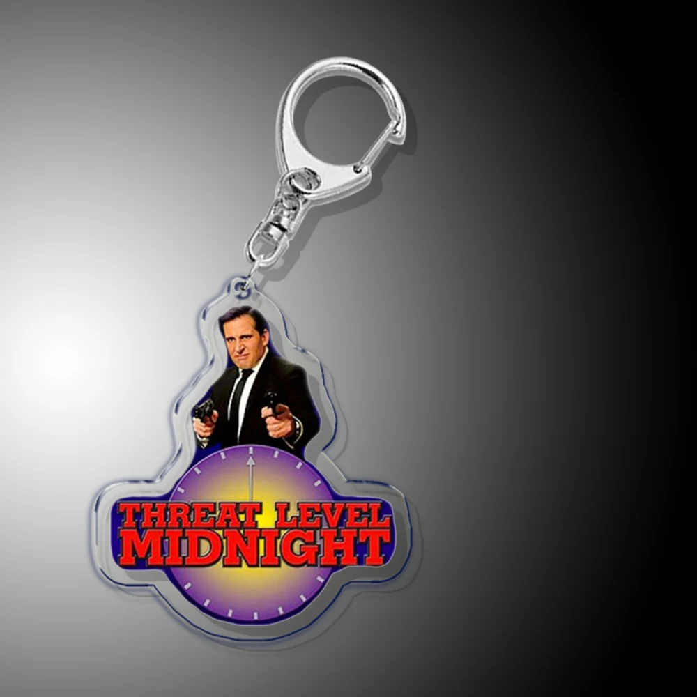 Popular Threat Level Midnight Key Chain Keychains Ring for Accessories Bag Pendant Keyring Jewelry Fance Gifts TV Show