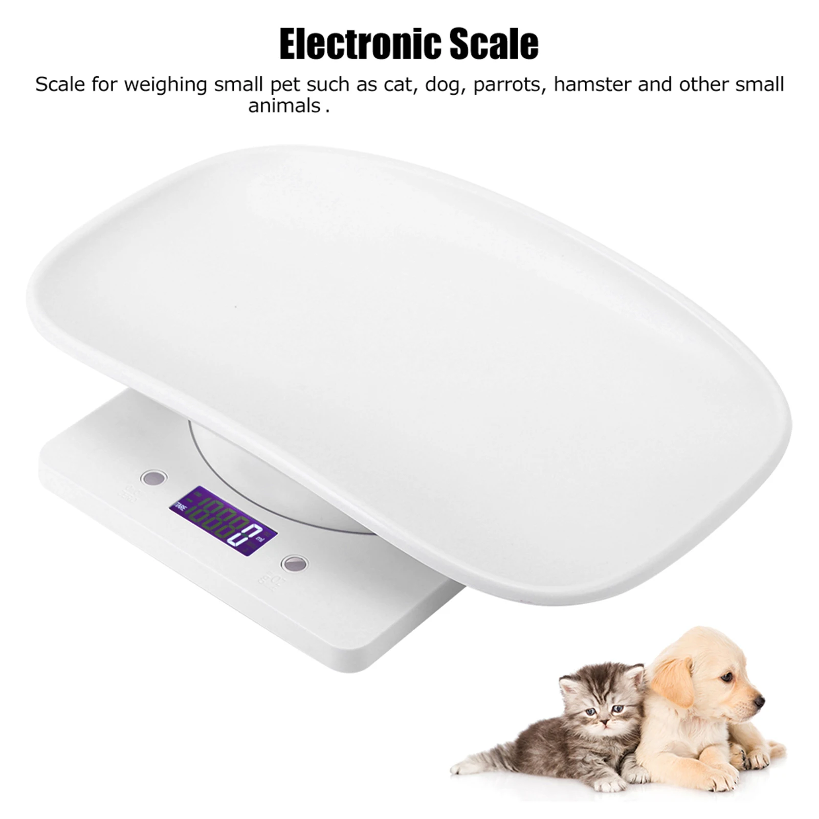 10kg/1g Digital Small Pet Weight Scale for Cats Dogs Measure Tool Electronic Kitchen Scale