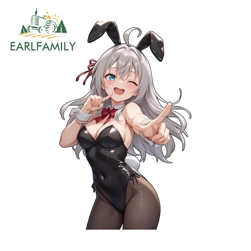 EARLFAMILY Lively Komi San Bunny Girls Fanart Autoaufkleber Waifu Anime Uniformen Brüste Autozubehör Motorradaufkleber